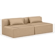Meridian Furniture Cube Tan Vegan Leather 2-Pc. Modular Sofa