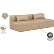 Meridian Furniture Cube Tan Vegan Leather 2-Pc. Modular Sofa