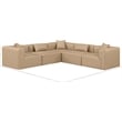 Meridian Furniture Cube Tan Vegan Leather 5-Pc. L-Shaped Modular Sectional