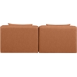 Meridian Furniture Cube Cognac Vegan Leather 2-Pc. Modular Sofa