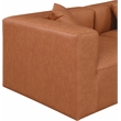 Meridian Furniture Cube Cognac Vegan Leather 8-Pc. U-Shaped Modular Sectional