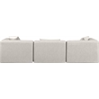 Meridian Furniture Cube Cream Vegan Leather 3-Pc. Modular Sofa
