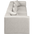 Meridian Furniture Cube Cream Vegan Leather 4-Pc. Modular Sofa