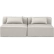 Meridian Furniture Cube Cream Vegan Leather 2-Pc. Modular Sofa