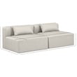 Meridian Furniture Cube Cream Vegan Leather 2-Pc. Modular Sofa