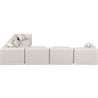 Meridian Furniture Cube Cream Vegan Leather 6-Pc. L-Shaped Modular Sectional