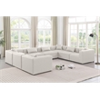 Meridian Furniture Cube Cream Vegan Leather 8-Pc. U-Shaped Modular Sectional