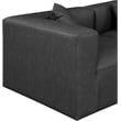 Meridian Furniture Cube Charcoal Grey Vegan Leather 3-Pc. Modular Sofa