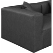 Meridian Furniture Cube Grey Vegan Leather 4-Pc. L-Shaped Modular Sectional