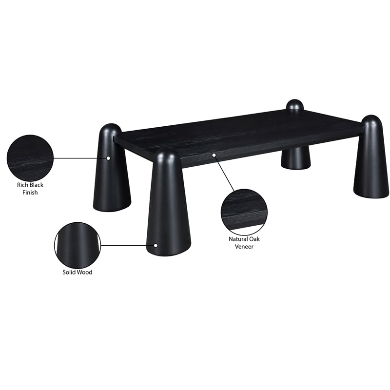 Meridian Furniture Wyndham Black Coffee Table
