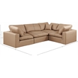 Meridian Furniture Comfy Tan Vegan Leather 4-Pc. Modular Sectional