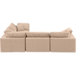 Meridian Furniture Comfy Beige Velvet 4-Pc. Modular Sectional