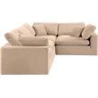 Meridian Furniture Comfy Beige Velvet 4-Pc. Modular Sectional
