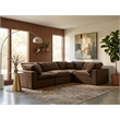 Meridian Furniture Comfy Brown Velvet 4-Pc. Modular Sectional