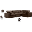 Meridian Furniture Comfy Brown Velvet 4-Pc. Modular Sectional
