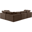 Meridian Furniture Comfy Brown Velvet 4-Pc. Modular Sectional