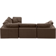 Meridian Furniture Comfy Brown Velvet 4-Pc. Modular Sectional