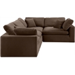 Meridian Furniture Comfy Brown Velvet 4-Pc. Modular Sectional