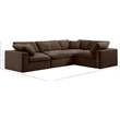 Meridian Furniture Comfy Brown Velvet 4-Pc. Modular Sectional