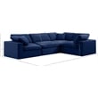 Meridian Furniture Comfy Navy Velvet 4-Pc. Modular Sectional