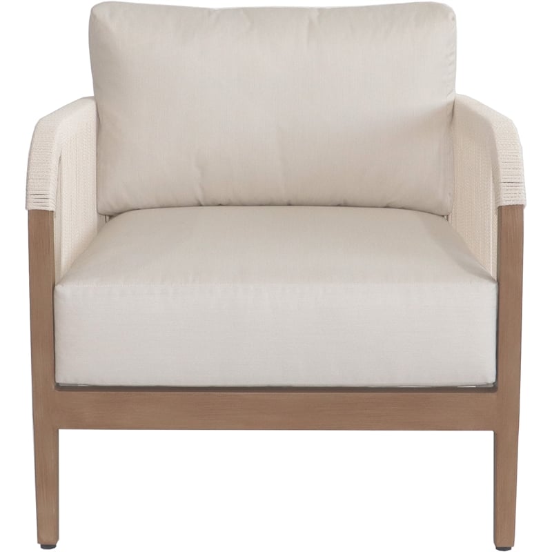 Meridian Furniture Maui Cream Resilient Fabric Outdoor Patio Chair