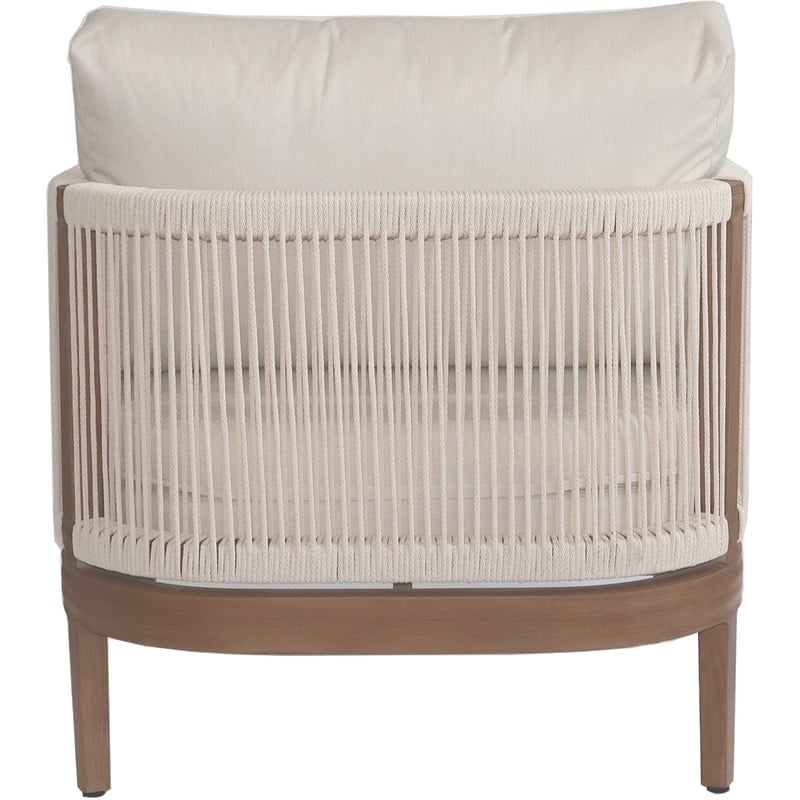 Meridian Furniture Maui Cream Resilient Fabric Outdoor Patio Chair