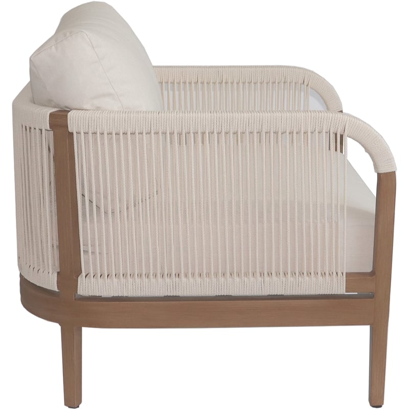 Meridian Furniture Maui Cream Resilient Fabric Outdoor Patio Chair