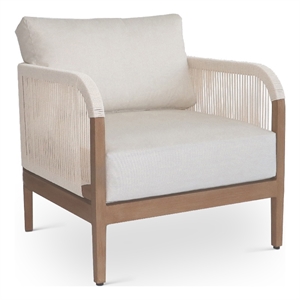 Meridian Furniture Maui Cream Resilient Fabric Outdoor Patio Chair