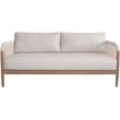 Meridian Furniture Maui Cream Resilient Fabric Outdoor Patio Loveseat