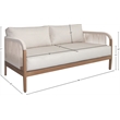 Meridian Furniture Maui Cream Resilient Fabric Outdoor Patio Loveseat