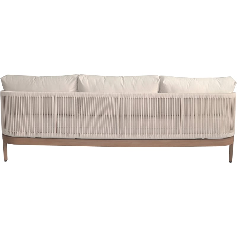 Meridian Furniture Maui Cream Resilient Fabric Outdoor Patio Sofa