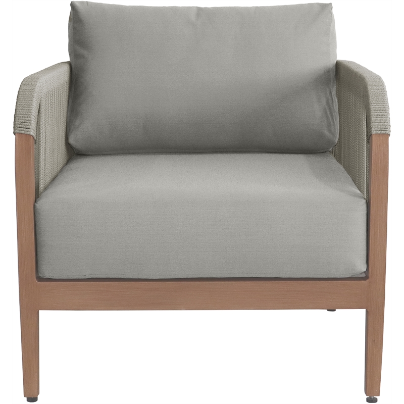 Meridian Furniture Maui Grey Resilient Fabric Outdoor Patio Chair