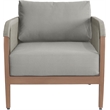 Meridian Furniture Maui Grey Resilient Fabric Outdoor Patio Chair
