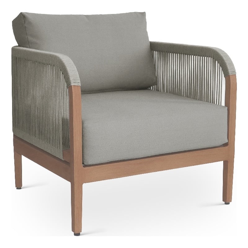 Meridian Furniture Maui Grey Resilient Fabric Outdoor Patio Chair
