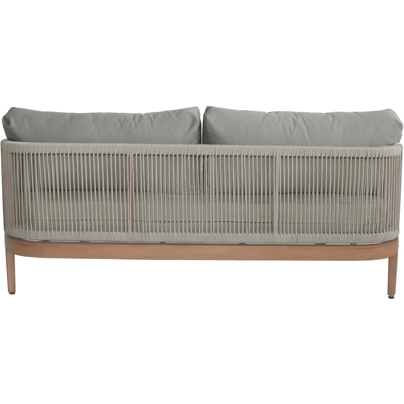 Meridian Furniture Maui Grey Resilient Fabric Outdoor Patio Loveseat