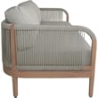 Meridian Furniture Maui Grey Resilient Fabric Outdoor Patio Loveseat