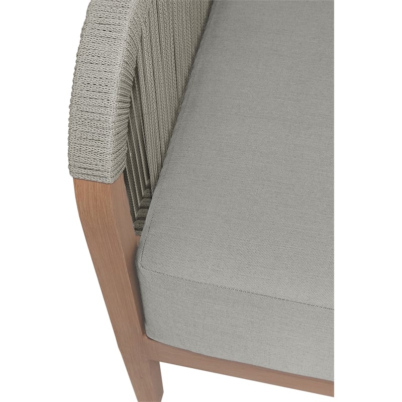 Meridian Furniture Maui Grey Resilient Fabric Outdoor Patio Loveseat