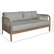 Meridian Furniture Maui Grey Resilient Fabric Outdoor Patio Loveseat