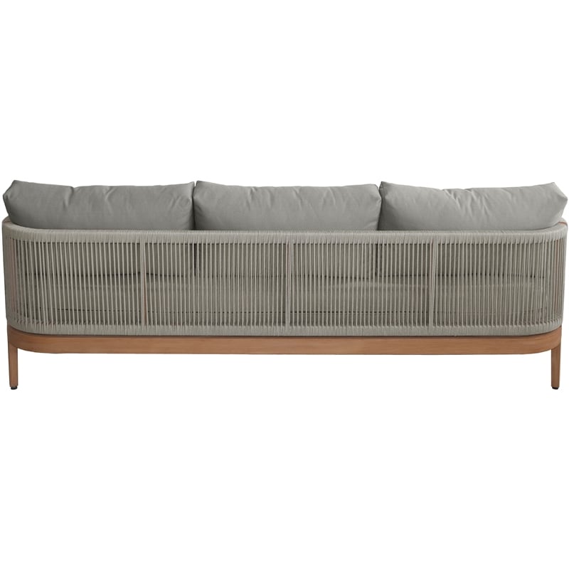 Meridian Furniture Maui Grey Resilient Fabric Outdoor Patio Sofa