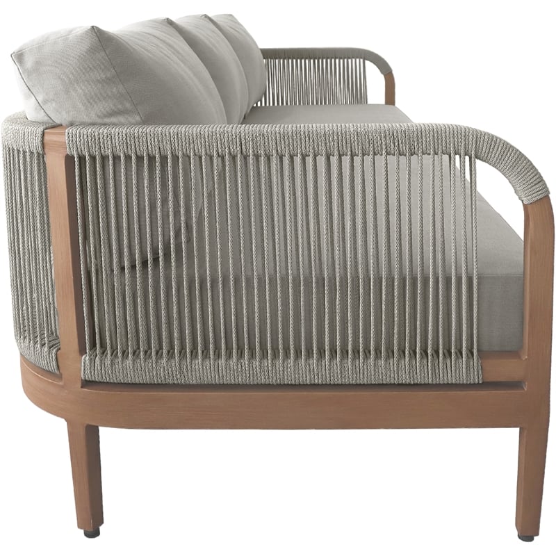 Meridian Furniture Maui Grey Resilient Fabric Outdoor Patio Sofa