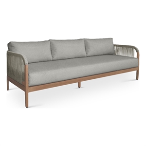 Meridian Furniture Maui Grey Resilient Fabric Outdoor Patio Sofa