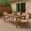 Meridian Furniture Maui Natural Outdoor Patio Dining Table