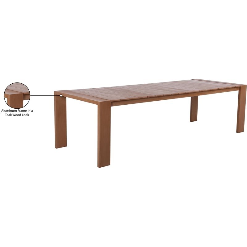 Meridian Furniture Maui Natural Outdoor Patio Dining Table