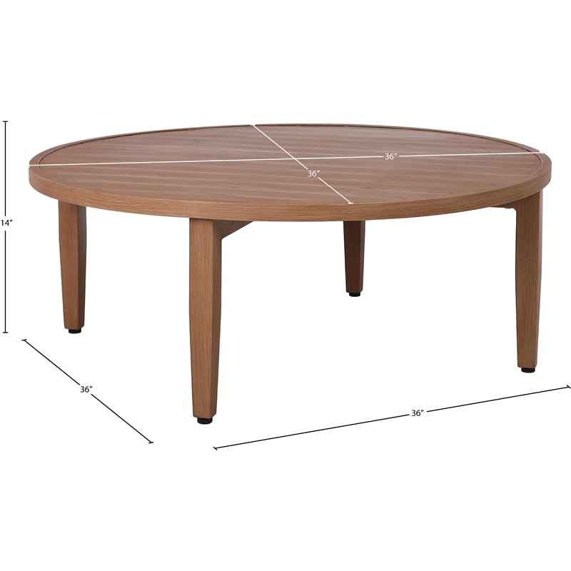 Meridian Furniture Maui Natural Outdoor Patio Coffee Table