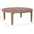 Meridian Furniture Maui Natural Outdoor Patio Coffee Table