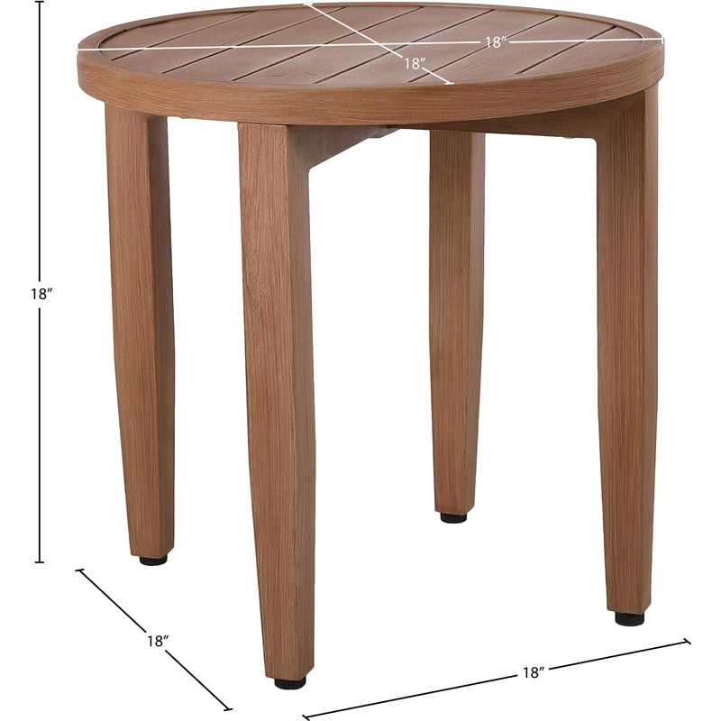 Meridian Furniture Maui Natural Outdoor Patio End Table