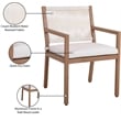 Meridian Furniture Maui Cream Outdoor Patio Dining Arm Chair (Set of 2)