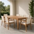 Meridian Furniture Maui Cream Outdoor Patio Dining Arm Chair (Set of 2)