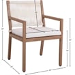 Meridian Furniture Maui Cream Outdoor Patio Dining Arm Chair (Set of 2)
