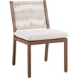 Meridian Furniture Maui Cream Outdoor Patio Dining Side Chair (Set of 2)